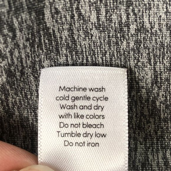 Athleta Shirt Women Small Gray Heather Thumb Hole Tulip Back Long Sleeve Top - Picture 5 of 11